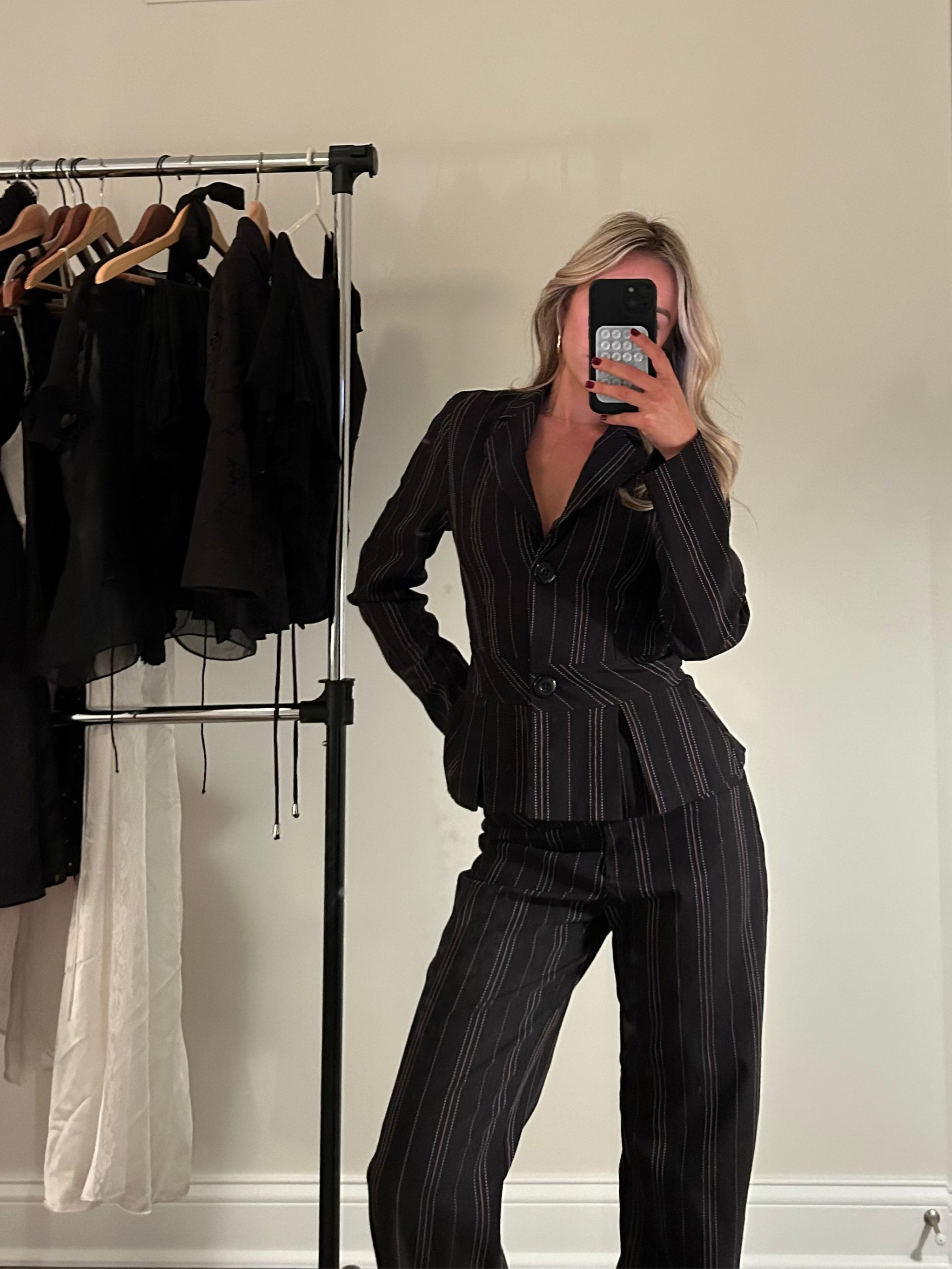Pink and Black Suit Set