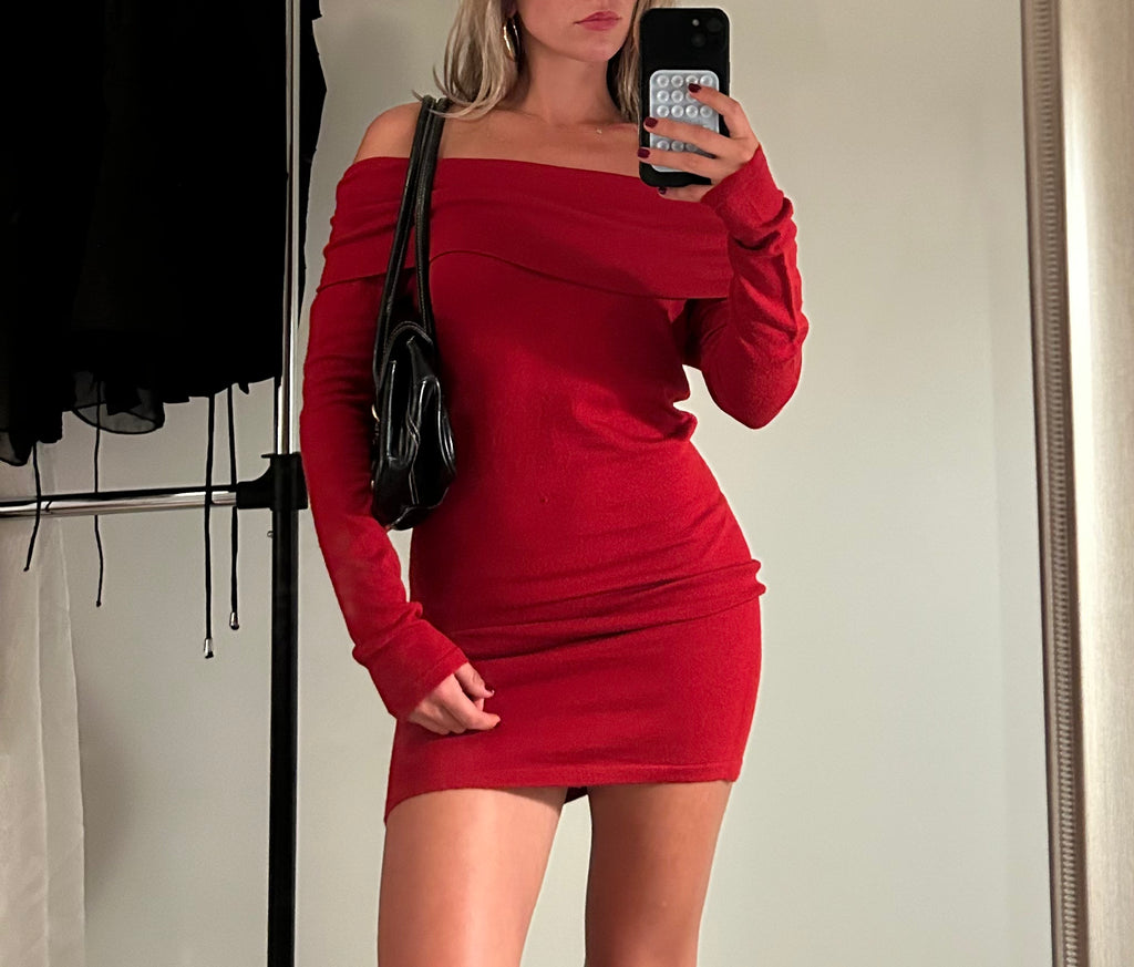 Red Sweater Dress