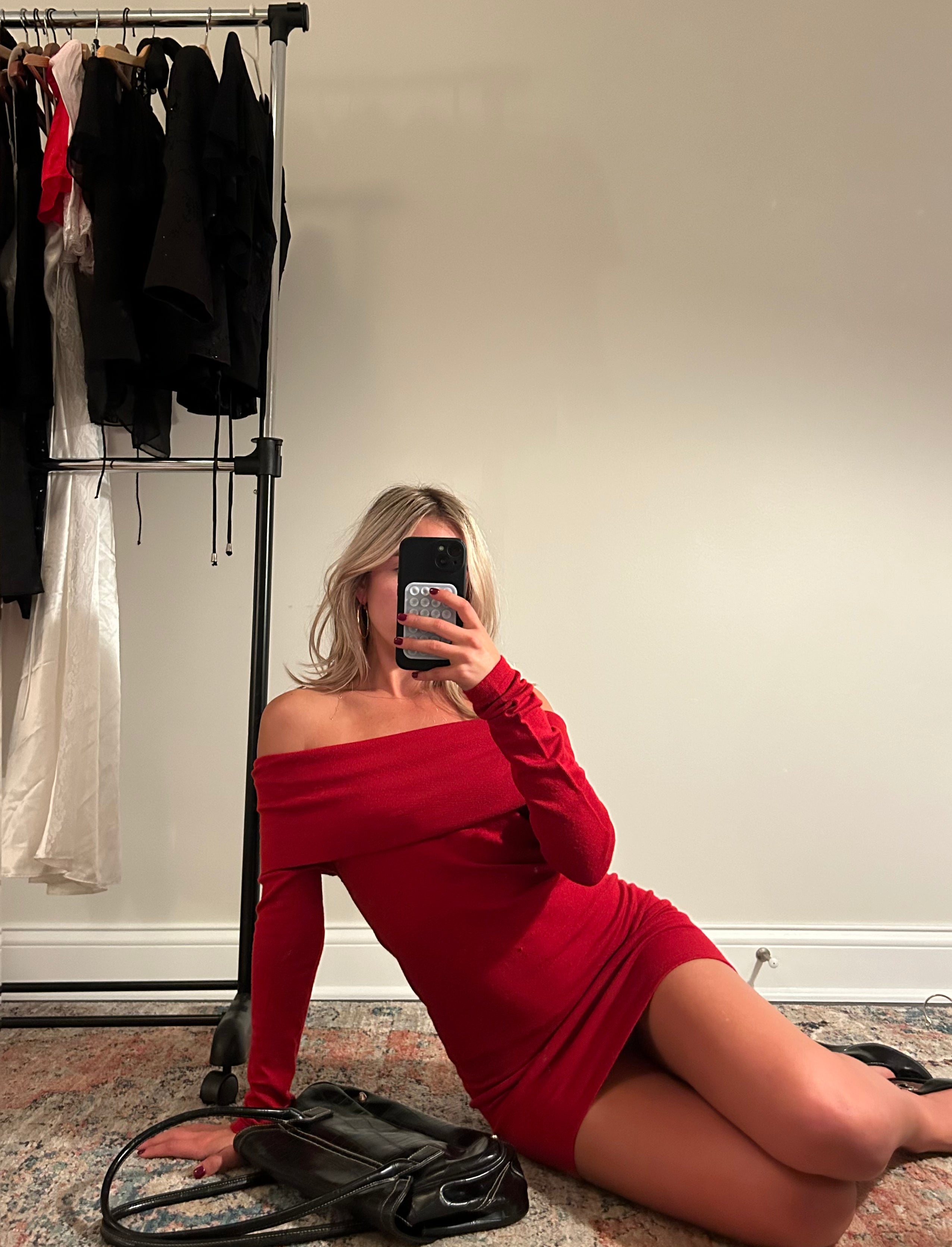 Red Sweater Dress